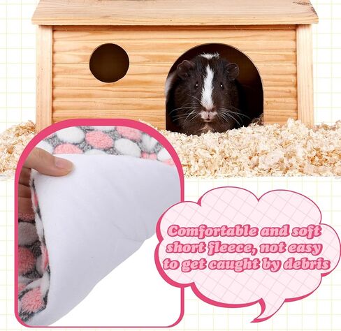 Tudomro Guinea Pig Bed Mat with Cleaning Brush 15"x11" Fleece Winter Bedding Pad for Small Animals Indoor Use for Dogs, Cats, Rats, Ferrets, Hamsters & Hedgehogs in Kuwait