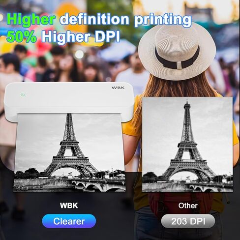 Portable Printers Wireless for Travel, 300DPI Thermal Inkless Printer Support 8.5" X 11" US Letter&Legal,A4&A5 Thermal Paper,Bluetooth Wireless Mini Printer Compatible with Android (Ivory White) in Kuwait
