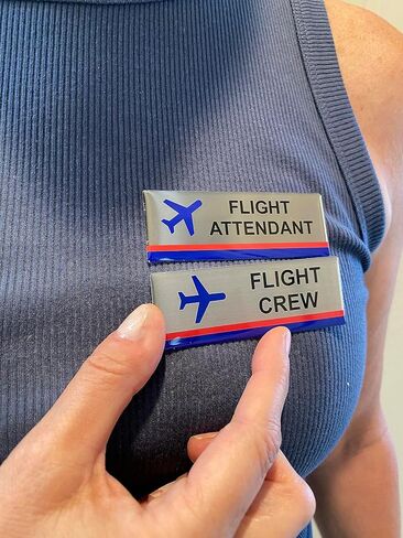 Airlines Flight Attendant or Flight Crew Badges with Pilot Wings Pin in Saudi Arabia