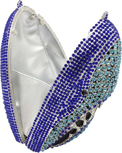 Novelty 3D Shark Head Shape Women Crystal Clutch Evening Bag Party Dinner Rhinestone Clutch Purses and Handbags,Mini in Kuwait