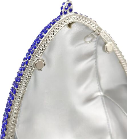 Novelty 3D Shark Head Shape Women Crystal Clutch Evening Bag Party Dinner Rhinestone Clutch Purses and Handbags,Mini in Kuwait