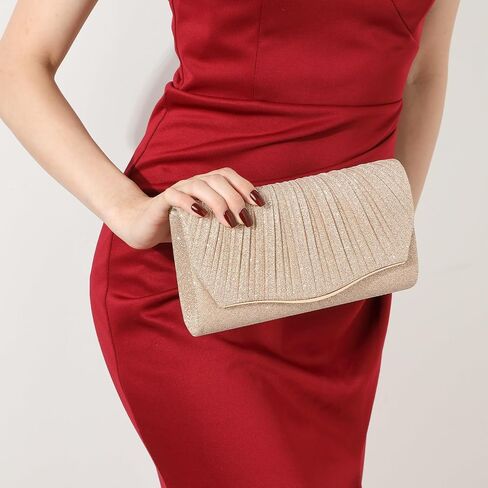 Glitter Clutch Purse for Women, Chain Crossbody Bag with Satin Sequin, Shoulder Purses Handbags for Wedding Party in Saudi Arabia