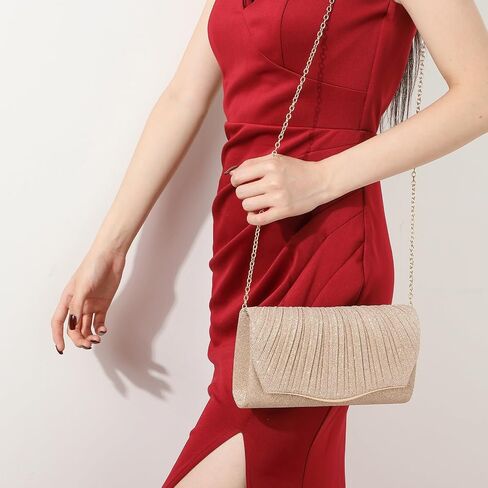 Glitter Clutch Purse for Women, Chain Crossbody Bag with Satin Sequin, Shoulder Purses Handbags for Wedding Party in Saudi Arabia