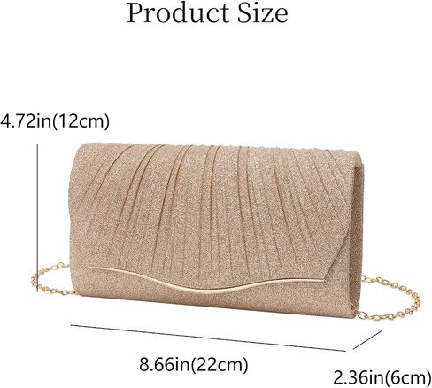 Glitter Clutch Purse for Women, Chain Crossbody Bag with Satin Sequin, Shoulder Purses Handbags for Wedding Party in Saudi Arabia