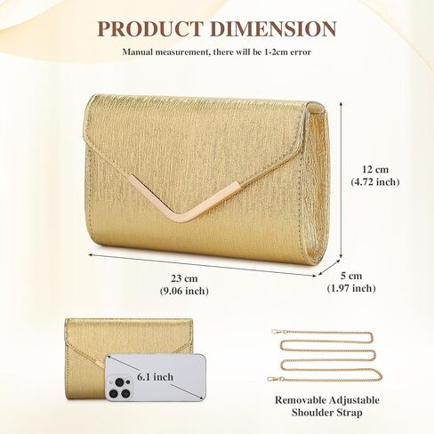 UBORSE Clutch Purses for Women Vegan Leather Evening Bag Formal Envelope Purse Crossbody Shoulder Bag in Kuwait