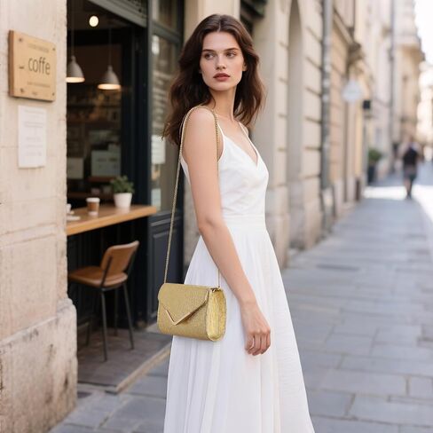 UBORSE Clutch Purses for Women Vegan Leather Evening Bag Formal Envelope Purse Crossbody Shoulder Bag in Kuwait