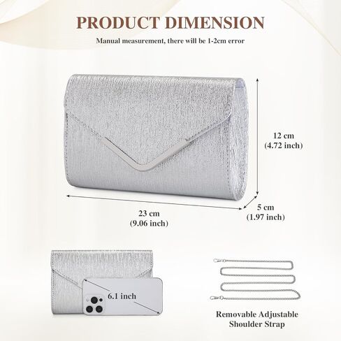UBORSE Clutch Purses for Women Vegan Leather Evening Bag Formal Envelope Purse Crossbody Shoulder Bag in Kuwait