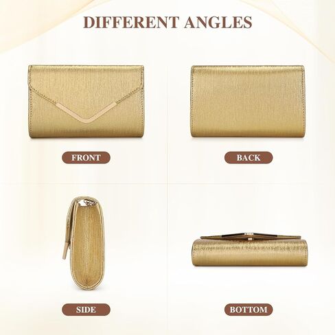 UBORSE Clutch Purses for Women Vegan Leather Evening Bag Formal Envelope Purse Crossbody Shoulder Bag in Kuwait