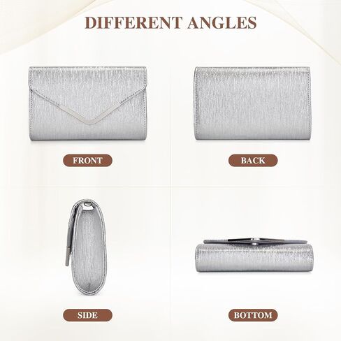 UBORSE Clutch Purses for Women Vegan Leather Evening Bag Formal Envelope Purse Crossbody Shoulder Bag in Kuwait