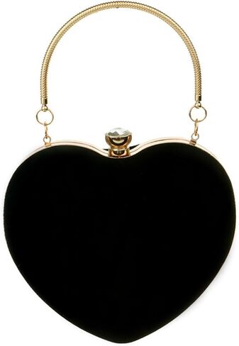 U Scinan Women Heart Shaped Handbag Mini Clutch Chain Purse Chic Shoulder Bag Evening Tote in Saudi Arabia