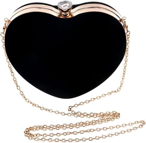 U Scinan Women Heart Shaped Handbag Mini Clutch Chain Purse Chic Shoulder Bag Evening Tote in Saudi Arabia