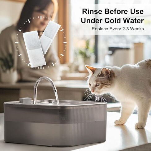 Dog Cat Pet Water Fountain Filter Replacement 9 Packs - Activated Carbon & Ion Exchange Resin Filters with Pump Foam Sponges - Compatible with FUKUMARU 7L Automatic Water Fountain in Kuwait