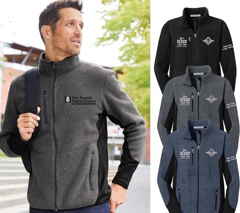 INK STITCH Men F227 Custom Personalized Embroidery Logo Texts R-Tek Pro Fleece Full Zip Up Jackets in Saudi Arabia