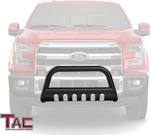 TAC Bull Bar Fits 2004-2025 Ford F150 (Exclude Heritage Edition/All F150 Raptor models/2020-2022 Diesel Models)|2022-2025 F150 Lightning EV|2003-2017 Expedition 3" SUV Black Bumper Guard in Saudi Arabia