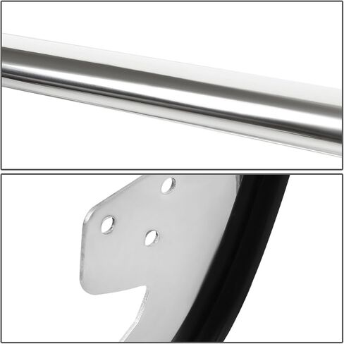 Auto Dynasty Compatible with Chevy Silverado 1500 Front Bumper Protector Brush Grille Guard (Chrome) in Saudi Arabia