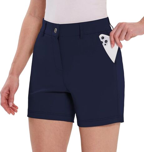 LastFor1 Women's 5" Golf Shorts with Pockets Quick Dry Stretch Athletic Hiking Shorts Casual Summer Outdoor Work Shorts in Kuwait