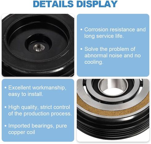 ECCPP A/C Compressor Clutch 2011-2014 ملائمة لكاديلاك إسكاليد 6.2L 2001-2006 FIT لـ GMC Yukon 4.8L AC CLUCT in Saudi Arabia