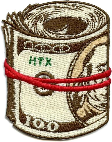 Roll of Drug Money Patch Hip Hop Culture Embroidered Iron On in Saudi Arabia