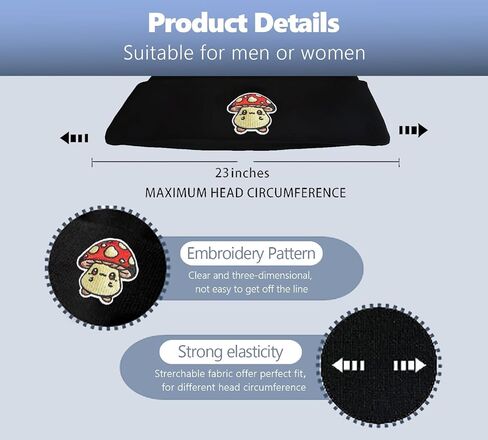 Embroidered Beanie Hats for Men Women, Winter Funny Knit Hat, Stuff Accessories Gifts in Kuwait