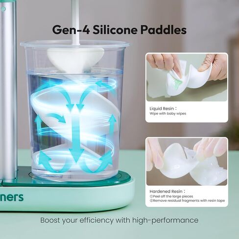 Resiners Resin Mixer Paddles for Auto Resin Mixing, 4pcs Spiral Silicone Paddles, Epoxy Mixer Replacement, Electric Stirrer Drill Attachment for Resin Casting, Silicone, Paint Mixing in Kuwait