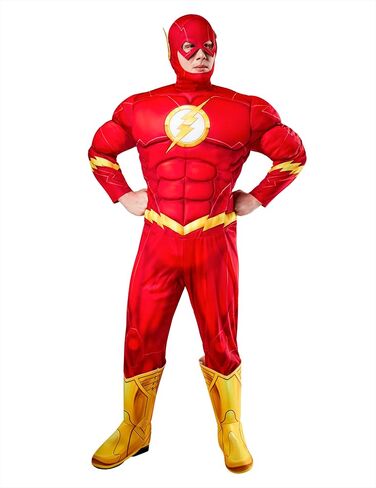 Rubies Men Deluxe The Flash Costume Plezume و Headpiece in Saudi Arabia