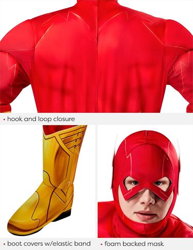 Rubies Men Deluxe The Flash Costume Plezume و Headpiece in Saudi Arabia