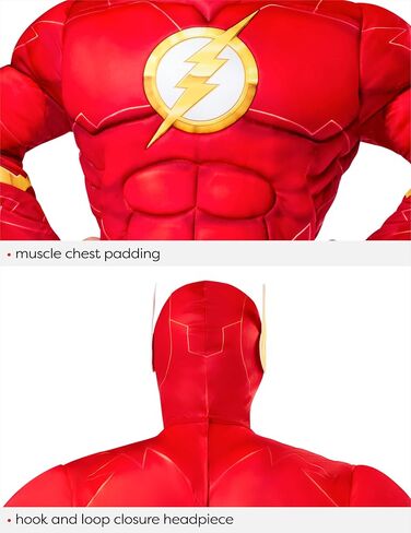 Rubies Men Deluxe The Flash Costume Plezume و Headpiece in Saudi Arabia