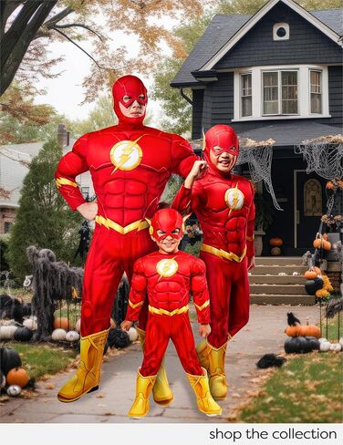 Rubies Men Deluxe The Flash Costume Plezume و Headpiece in Saudi Arabia