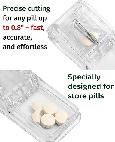 2-Pack Clear Medicine Organizer Storage Box with Pill Splitter,Thickened Multi-Layer First Aid Organizer&Medical Case,Durable Plastic Medicine Box with Lids,Trays,Labels,Handles for Home,Office,Travel in Saudi Arabia