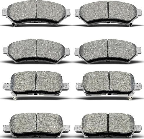 D999 D1075 8pcs Front Rear Ceramic Brake Pads Sets Fit For 2005-2009 For Buick Allure,2005-2009 For Buick Lacrosse,2004-2008 For Pontiac Grand Prix in Saudi Arabia