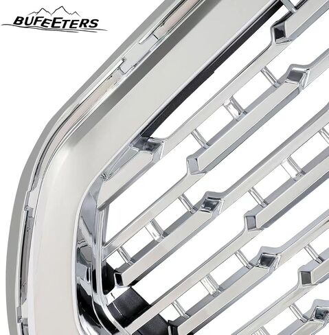 Grille Grille Mesh Grill Fit for 2015 2016 2017 2018 2019 2020 GMC Yukon/Yukon XL ، Denali Style ، Chrome & Silver in Kuwait