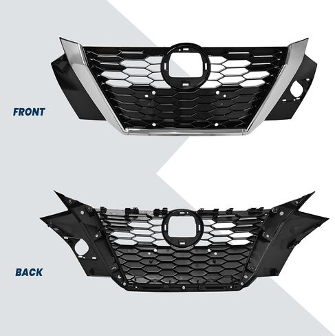 Front Bumper Black Grille Shroud with Chrome Trim Compatible with 2020 2021 For N-issan Sentra S SV SR Front Air Intake Grill Replacement 623106LB0A in Saudi Arabia