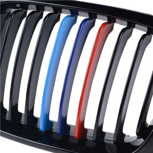 Pair Glossy Black M-Color Kidney Grille Grill Compatible with 1998-2001 BMW E46 316i 318i 320i 323i 325i 328i 330i 4DR Sedan LH RH in Saudi Arabia