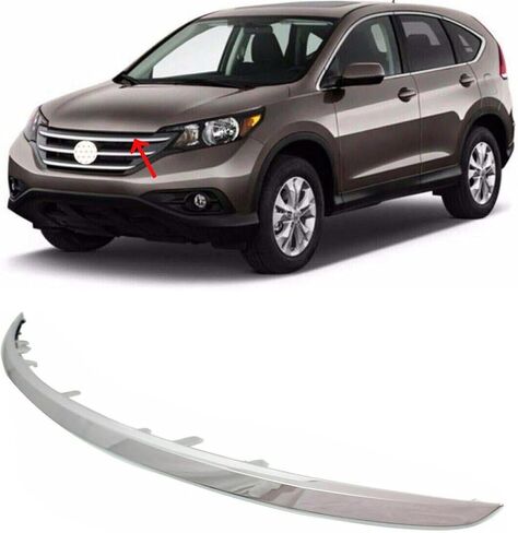 Front Upper Grille Grill Molding Trim Plastic Chrome Compatible With 2012-2014 HONDA CR-V EX EX-L LX Touring, OE Replace for HO1217107 71122T0GA01 (12-14) in Saudi Arabia