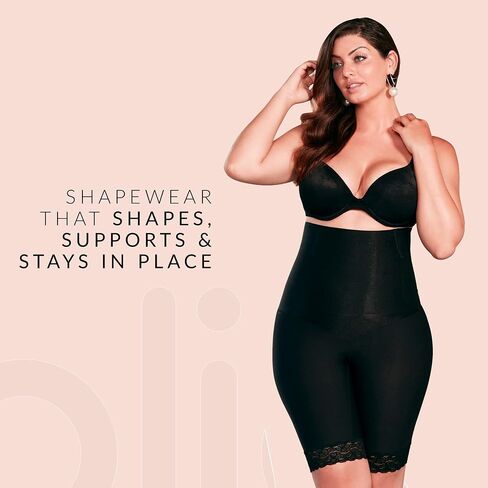 Plié - High Waist Women’s Shapewear Bermuda Shorts with Fins - Helps Sculpt, Smooth and Define the Silhouette in Saudi Arabia