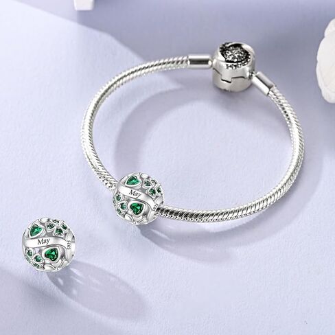 LNQOBU 925 Sterling Silve Luckystone Charm للأساور ، مع سحر عيد ميلاد Zirconia Cubic 5A مدونة قلادة للأساور والقلائد باندورا in Kuwait