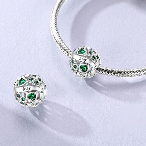 LNQOBU 925 Sterling Silve Luckystone Charm للأساور ، مع سحر عيد ميلاد Zirconia Cubic 5A مدونة قلادة للأساور والقلائد باندورا in Kuwait