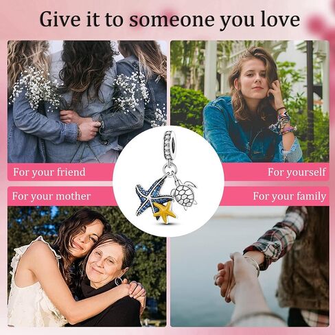 Sea Turtle 925 Sterling Silver Charms for Bracelets and Necklace Dangle Pendants Starfish Seashell Dolphin Shark Bead Jewelry Present for Women Family Friends in Kuwait