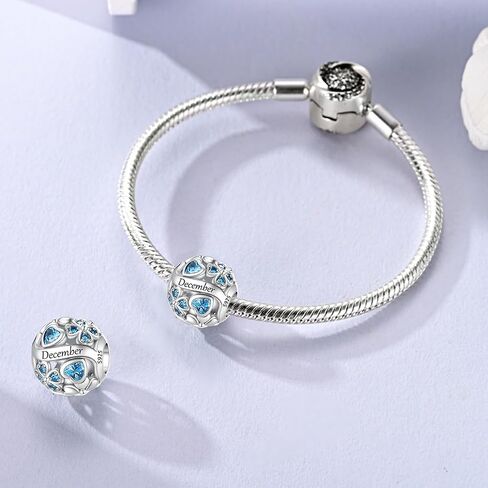 LNQOBU 925 Sterling Silve Luckystone Charm للأساور ، مع سحر عيد ميلاد Zirconia Cubic 5A مدونة قلادة للأساور والقلائد باندورا in Kuwait