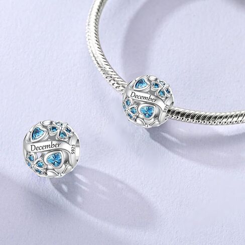 LNQOBU 925 Sterling Silve Luckystone Charm للأساور ، مع سحر عيد ميلاد Zirconia Cubic 5A مدونة قلادة للأساور والقلائد باندورا in Kuwait