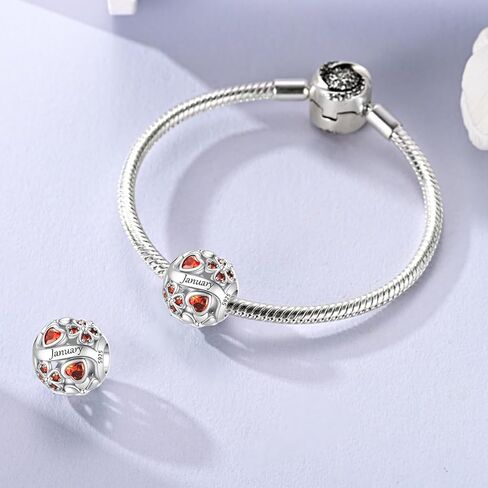 LNQOBU 925 Sterling Silve Luckystone Charm للأساور ، مع سحر عيد ميلاد Zirconia Cubic 5A مدونة قلادة للأساور والقلائد باندورا in Kuwait