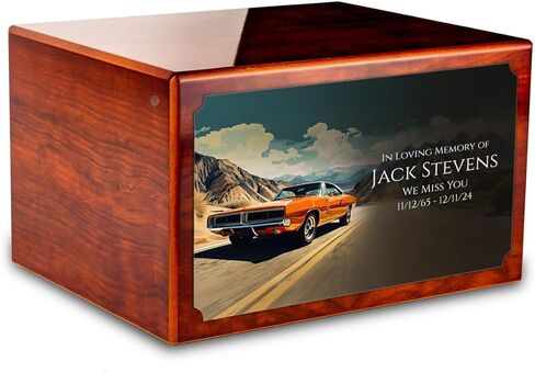 GetUrns Heritage Adult Classic Car Cremation Urn for Human Ashes I Rosewood Funeral Urns for Male and Female I 213lbs in Saudi Arabia