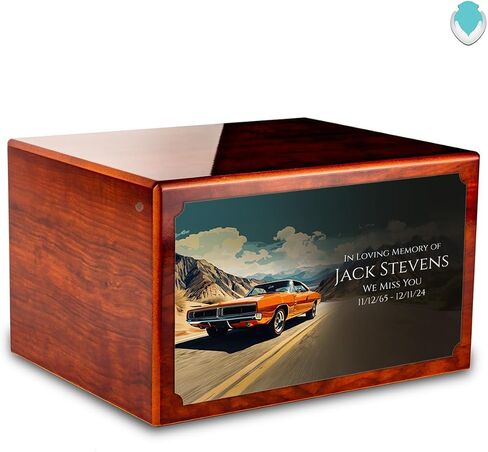 GetUrns Heritage Adult Classic Car Cremation Urn for Human Ashes I Rosewood Funeral Urns for Male and Female I 213lbs in Saudi Arabia