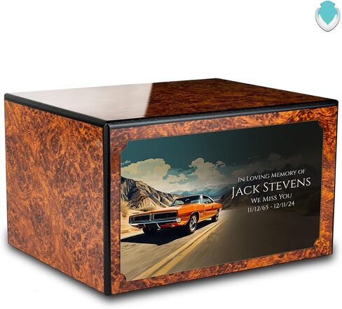 GetUrns Heritage Adult Classic Car Cremation Urn for Human Ashes I Rosewood Funeral Urns for Male and Female I 213lbs in Saudi Arabia