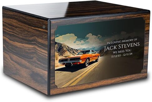 GetUrns Heritage Adult Classic Car Cremation Urn for Human Ashes I Rosewood Funeral Urns for Male and Female I 213lbs in Saudi Arabia