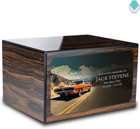 GetUrns Heritage Adult Classic Car Cremation Urn for Human Ashes I Rosewood Funeral Urns for Male and Female I 213lbs in Saudi Arabia