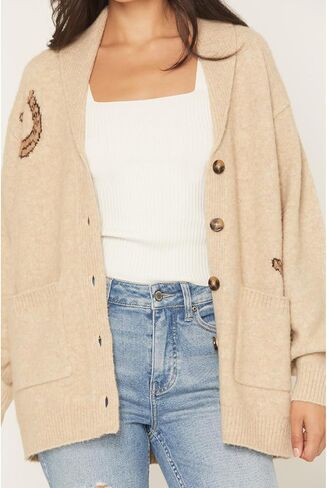 Idyllwind Women's Sparhorse Cardigan Sweater- IWFA25SW43-KHK X- us khaki in Saudi Arabia