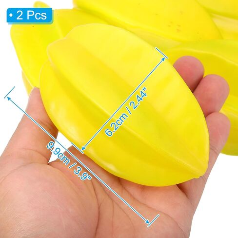 Patikil 6 PCS Carambole الاصطناعية ، محاكاة بلاستيكية مزيفة النجمة الفاكهة النابضة بالواقعية المزيفة نموذج الفاكهة المزيفة لزخارف حفلة المطبخ ، الدعائم التصوير الفوتوغرافي in Saudi Arabia