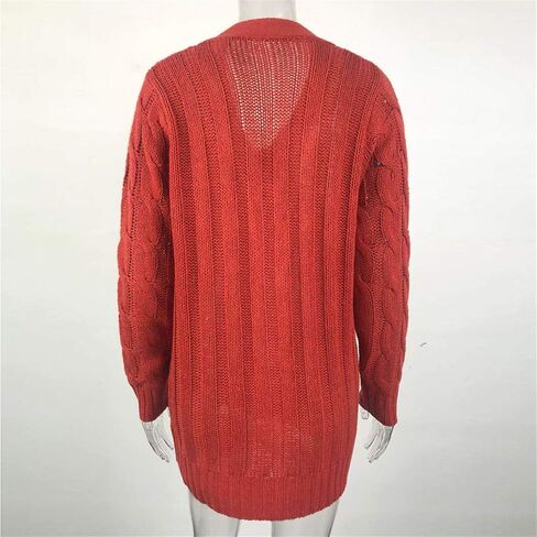 Women's Cardigan Sweaters Button Down Open Front Cable Knit Cardigan Sweater Casual Trendy Fall Winter Coat Outerwear in Kuwait