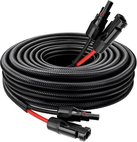 كابل تمديد لوحة الطاقة الشمسية - 10AWG 10 قدم سلك شمسي مع موصل موصل مقاوم للماء من الإناث والذكور ، الأسلاك الواقية من الأسلاك الواقية للوقاية in Kuwait